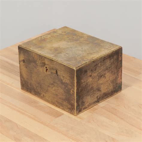 brass and metal box|vintage brass box with lid.